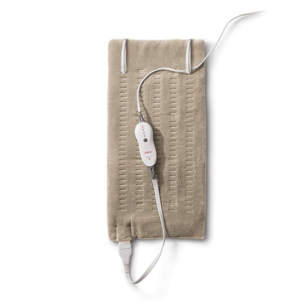 Sunbeam Heating Pad with Compact Storage (Beige)